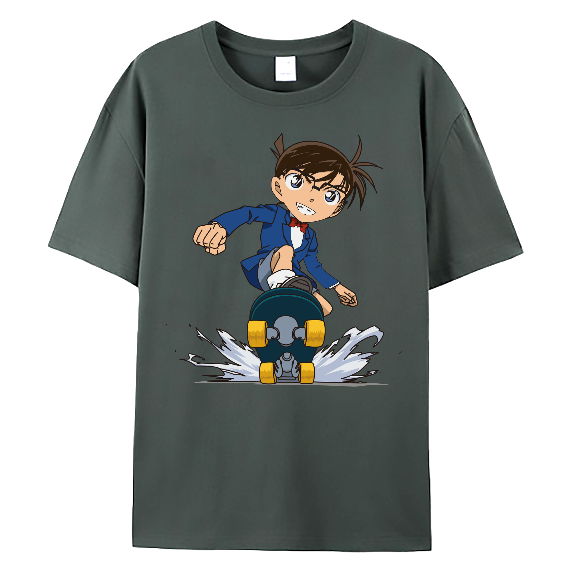 （画像用） 名探偵コナン 江戸川 コナン Detective Conan Conan Edogawa 綿100％ メンズ半袖Tシャツ｜肌触りやわらか＆通気性